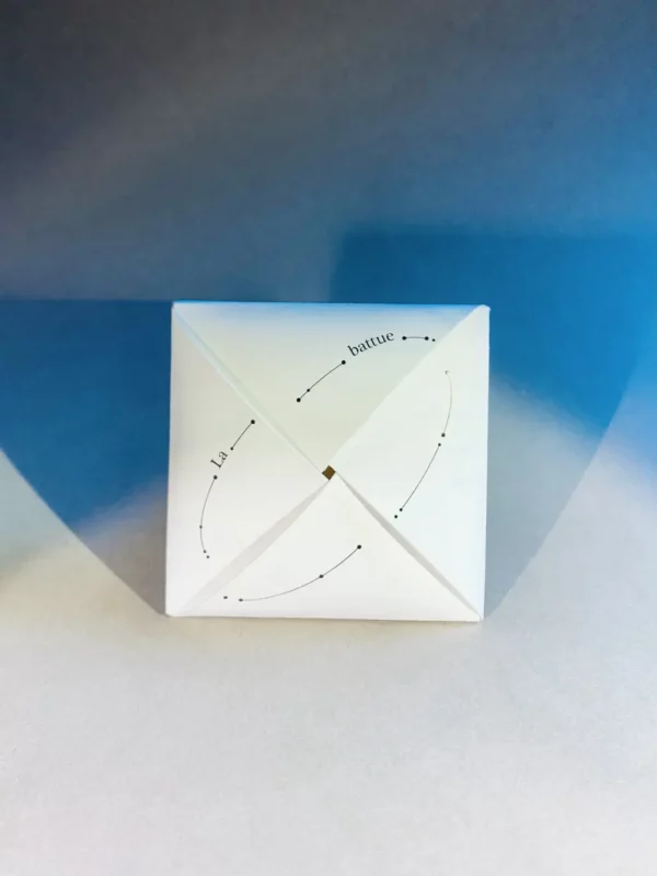 Poème origami La battue Recto