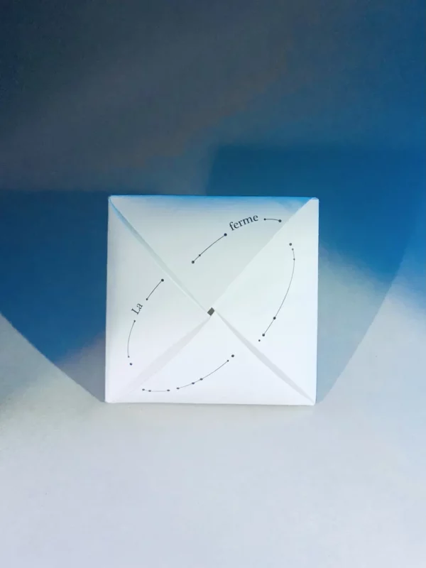 Poème origami La ferme Recto