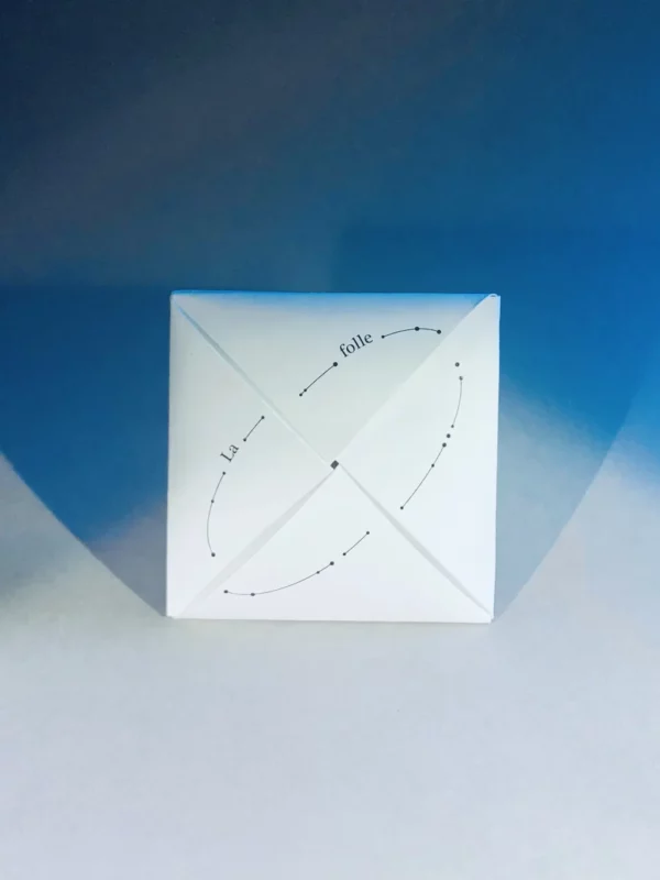 Poème origami La folle Recto
