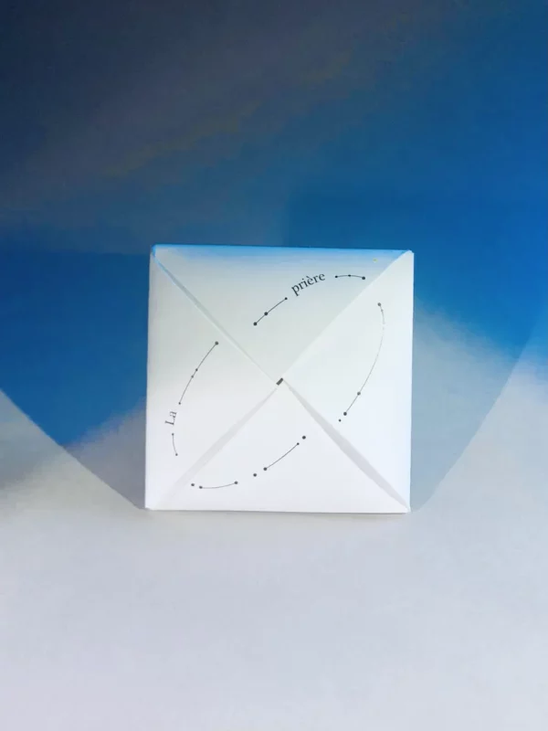 Poème origami La prière Recto