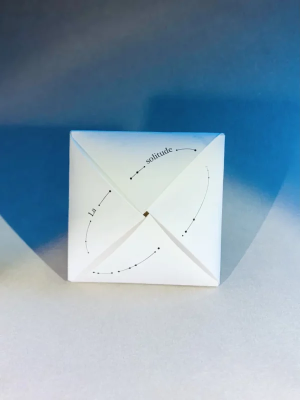 Poème origami La solitude Recto