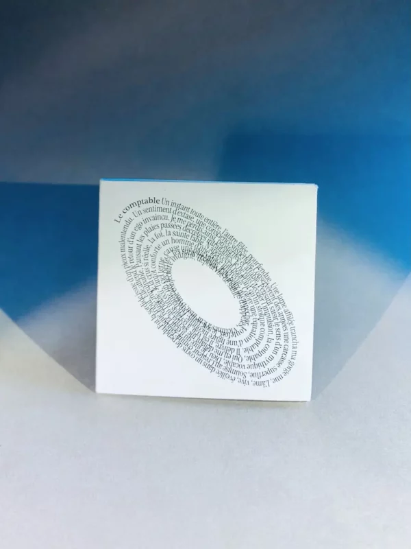 Poème origami Le comptable Verso