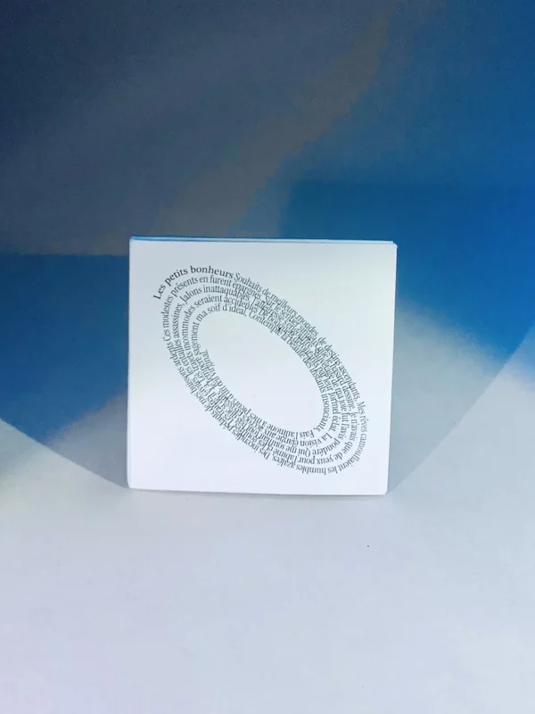 Poème origami Les petits bonheurs Verso