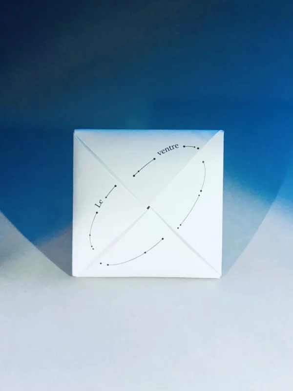 Poème origami Le ventre Recto