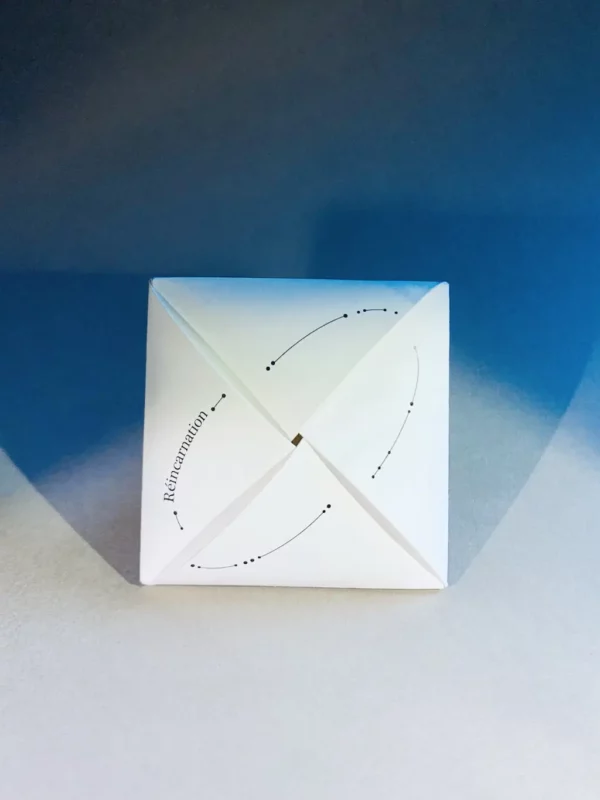 Poème origami Réincarnation Recto